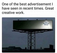 Use electricity wisely advertisement